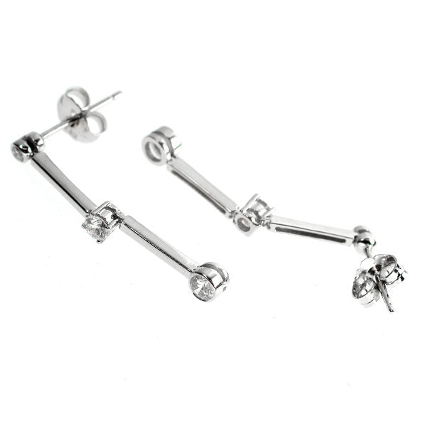 K18WG ダイヤモンド ピアス 0.50ct