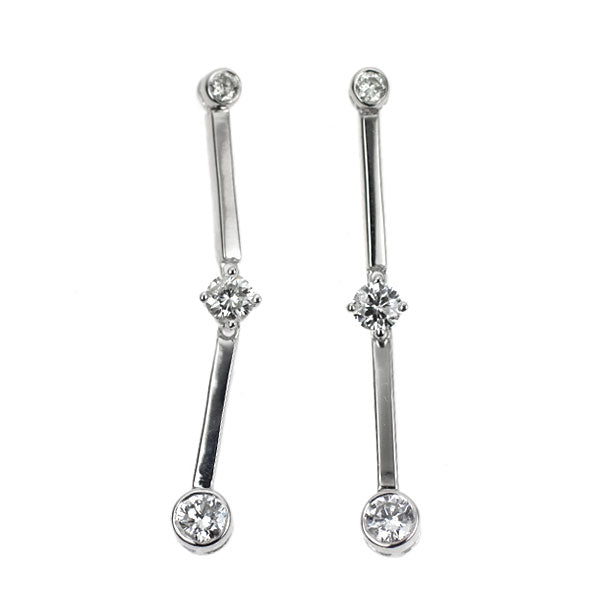 K18WG ダイヤモンド ピアス 0.50ct