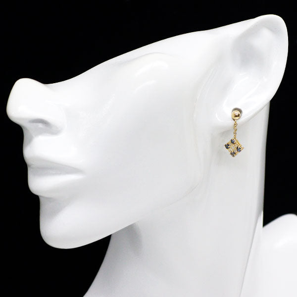 K18YG Sapphire Diamond Earrings