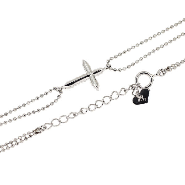 Pt850 ダイヤモンド ブレスレット 0.17ct クロス