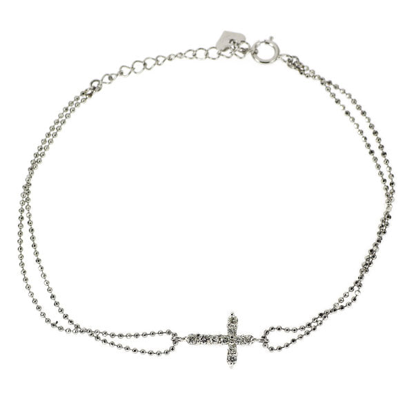 Pt850 ダイヤモンド ブレスレット 0.17ct クロス