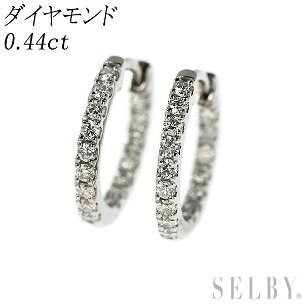 Pt950 ダイヤモンド ピアス 0.44ct フープ
