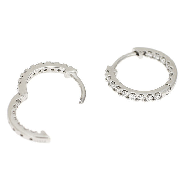 Pt950 ダイヤモンド ピアス 0.44ct フープ