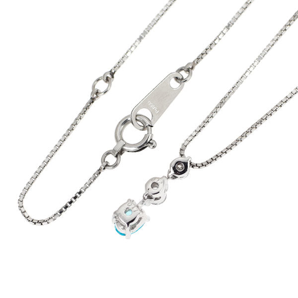 Pt900/ Pt850 ブラジル産 パライバ トルマリン ダイヤモンド ペンダントネックレス 0.17ct D0.12ct