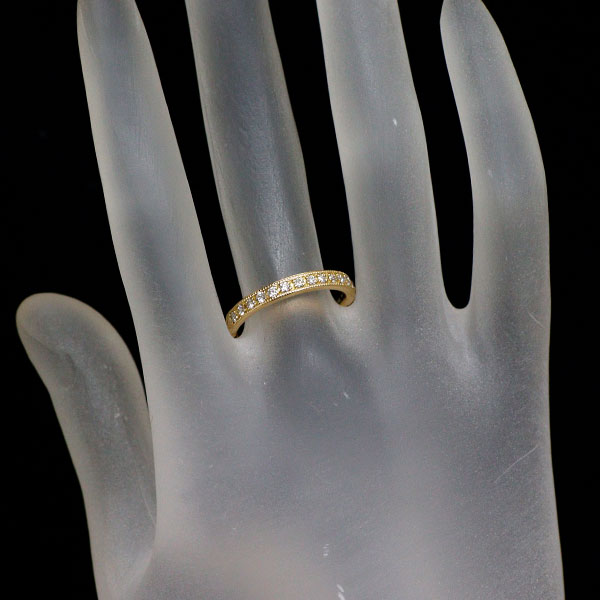 Avaron K18YG Diamond Ring 0.20ct Half Eternity
