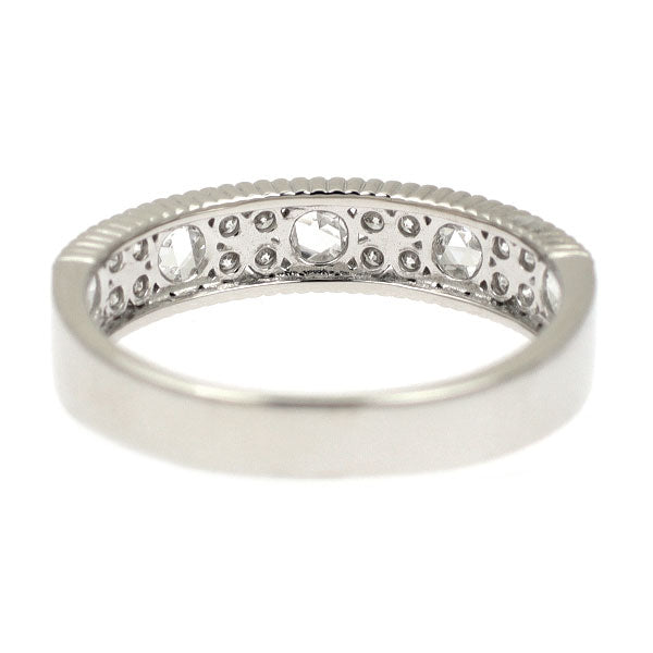 K18WG ローズカット/ラウンド ダイヤモンド リング 0.40ct
