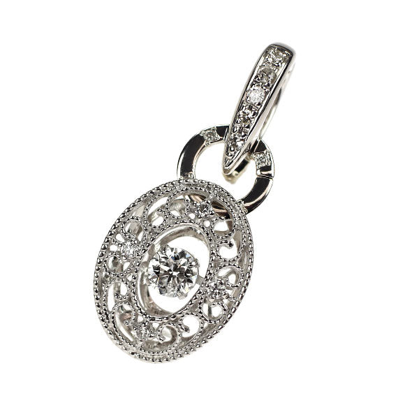 K18WG ダイヤモンド ペンダントトップ 0.30ct D0.13ct セパレート ダンシング
