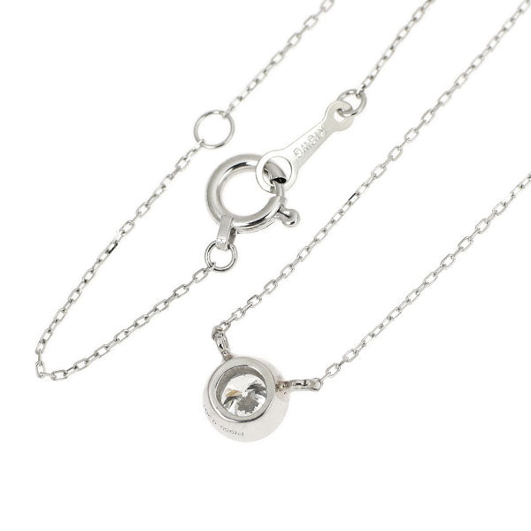 New Pt950/ K18WG Diamond Pendant Necklace 0.207ct H SI2 VG Forged Milgrain [Escolé]