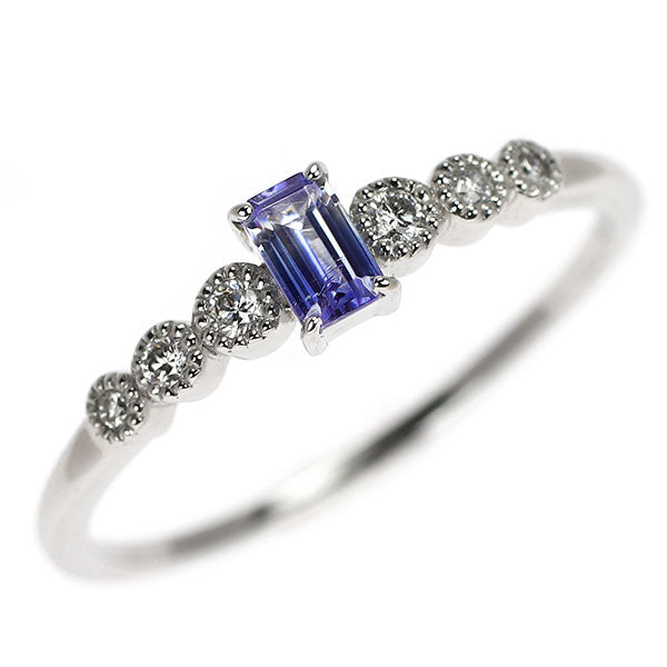新品 Pt900 サンベニト産バイカラーベニトアイト ダイヤモンド リング 0.21ct D0.06ct 希少石 レアストーン【エスコレ】