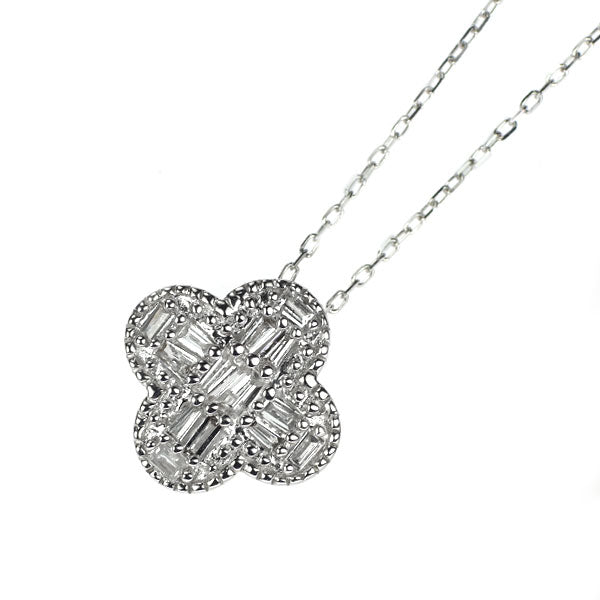 K18WG ダイヤモンド ペンダントネックレス 0.10ct