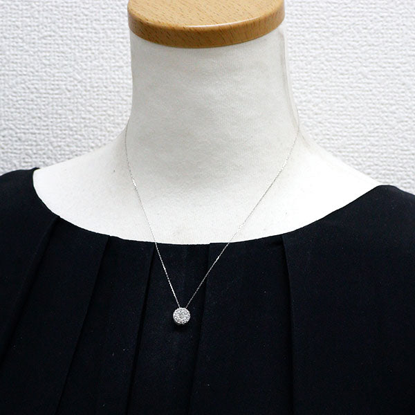 K18WG ダイヤモンド ペンダントネックレス 0.50ct