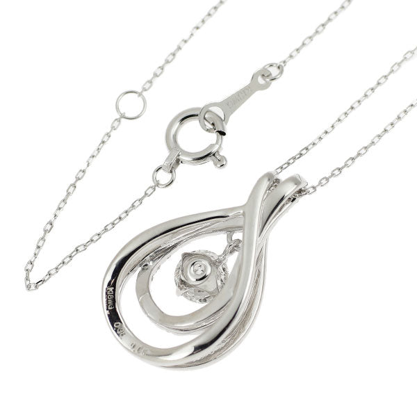 K18WG Diamond Pendant Necklace 0.38ct D0.15ct