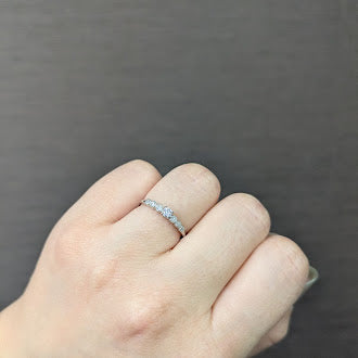 新品 Pt950 天然ピンクダイヤモンド リング 0.111ct LPP VS2 D0.06ct【エスコレ】