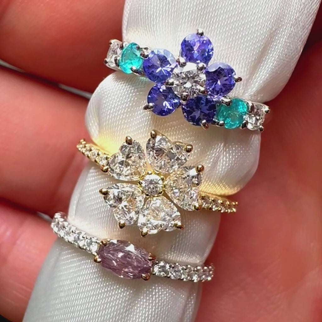 素晴らしいピンクの輝き★天然ピンクダイヤモンド18金&Pt900★ 素晴らしいピンクの輝き☆天然ピンクダイヤモンド18金&Pt900