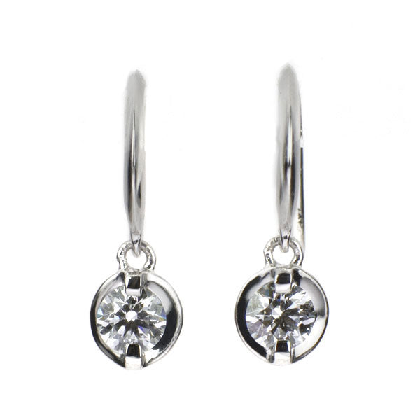 Pt900 H&amp;C diamond earrings 0.285ct 