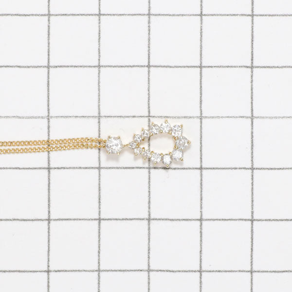 Seiko K18YG diamond pendant necklace 0.53ct 