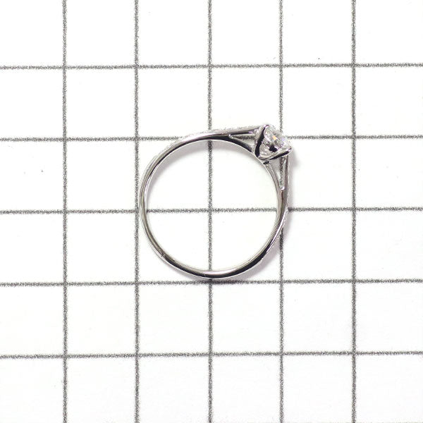 Pt900 Diamond Ring 0.60ct D VS2 3EX D0.175ct 