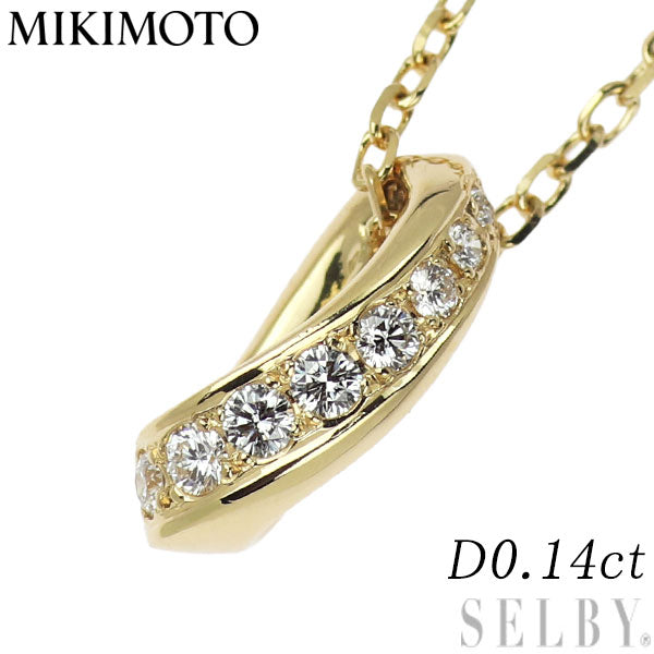 ミキモト K18YG ダイヤモンド ペンダントネックレス 0.14ct – セルビー