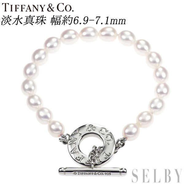 ティファニー SV 淡水真珠 ブレスレット 幅約6.9-7.1mm