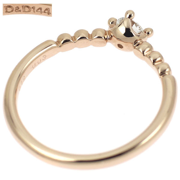 D&D144 K18PG ダイヤモンド リング 0.19ct D0.03ct