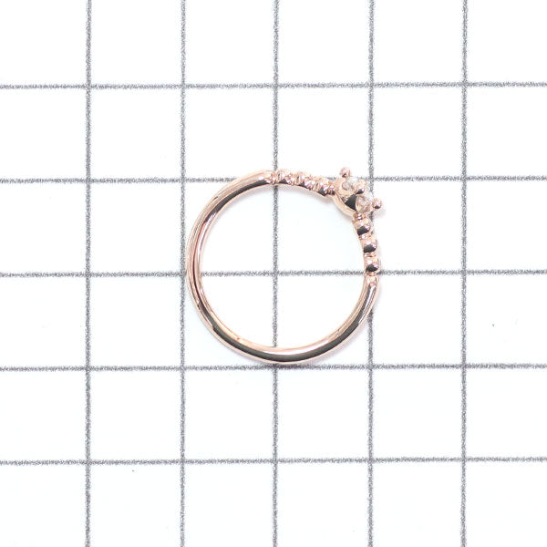D&D144 K18PG ダイヤモンド リング 0.19ct D0.03ct